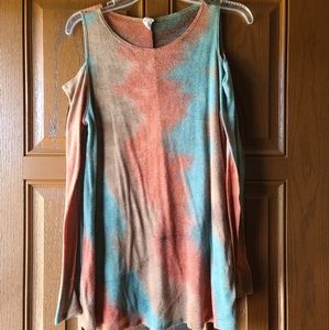 Long Sleeve Cut Out Shoulders